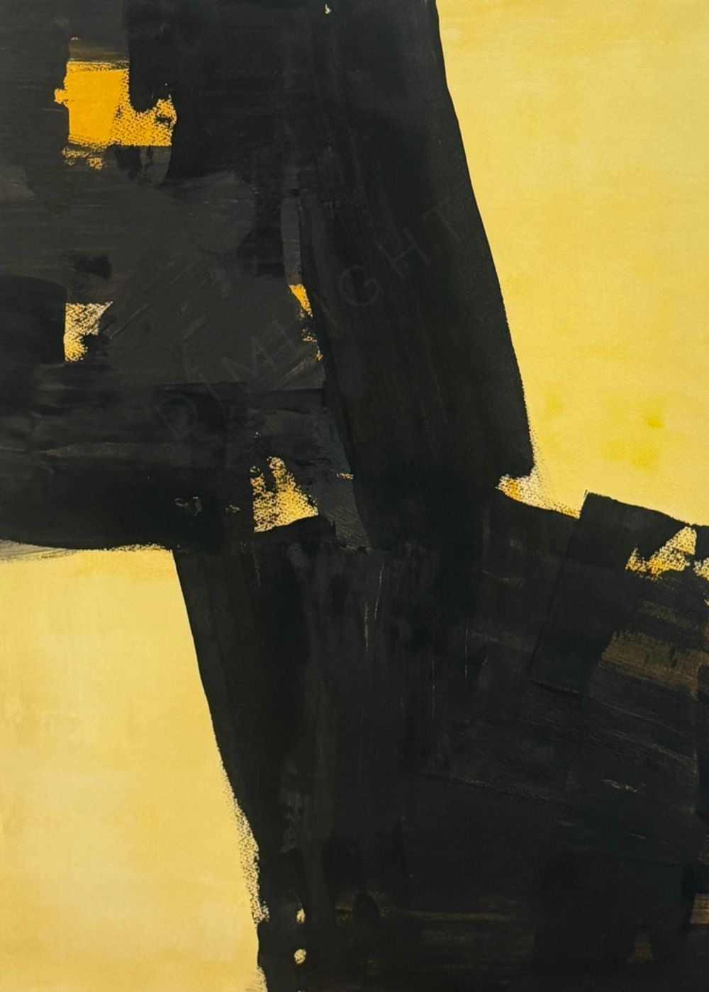 pintura abstracta tierra-ocre 56x76 cm abstraction xlii raw ground Marino Robles DimlightArt Barcelona
