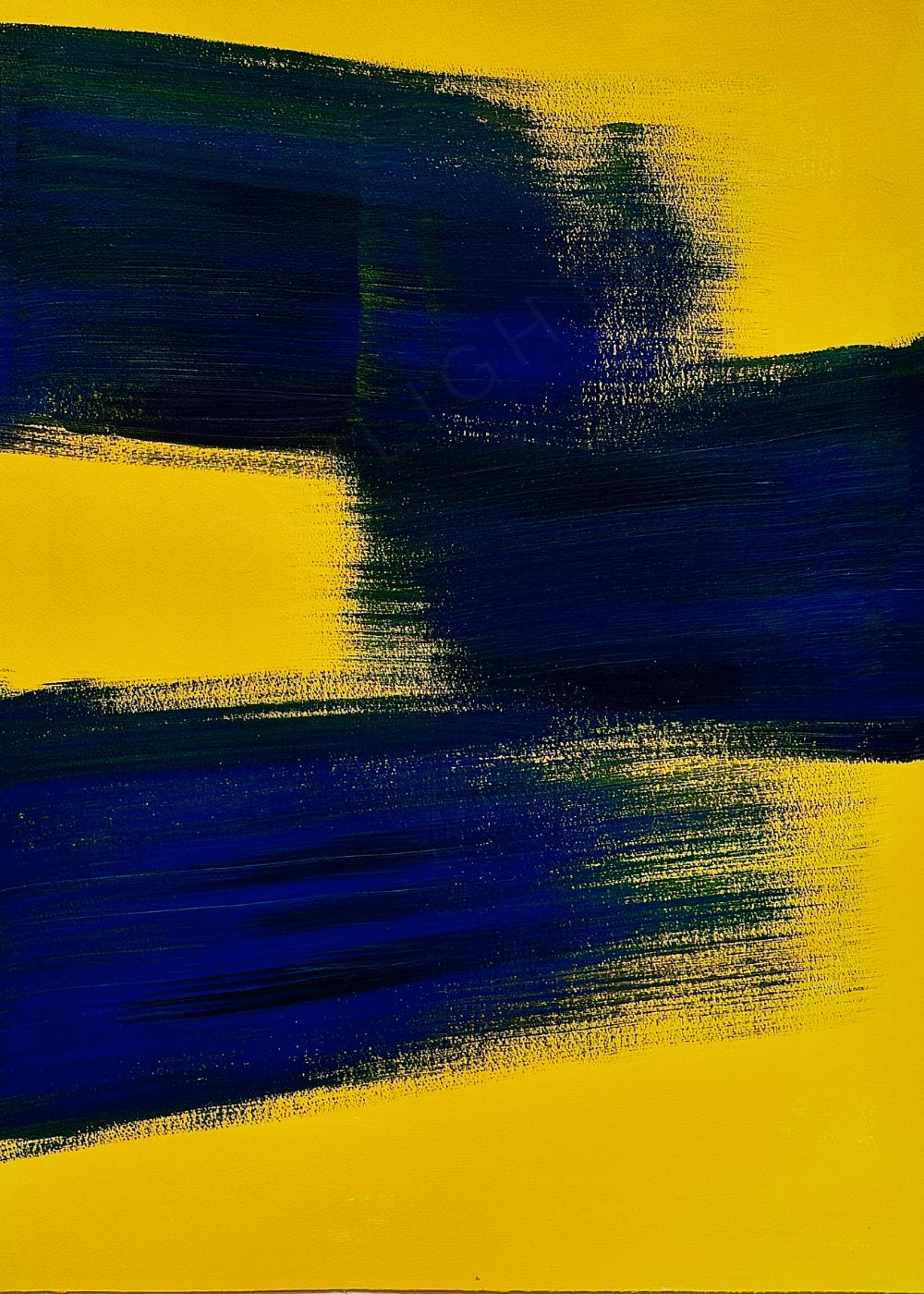 pintura abstracta verde-rojo 56x76 cm abstraction xxxv wild tension Marino Robles DimlightArt Barcelona