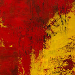 pintura abstracta rojo-amarillo-azul 50x40 cm capricci xxvi primary storm Marino Robles DimlightArt Barcelona