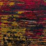 cuadro abstracto pintado a mano amarillo y rojo Golden Whim Capricci V papel Arches Marino Robles DimlightArt