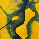 Cuadro abstracto amarillo y verde – Spring Tension | Abstraction XV