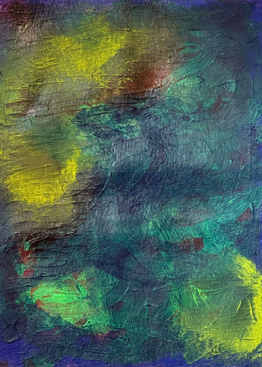 Cuadro abstracto amarillo y verde – Yellow Caprice | Capricci VII