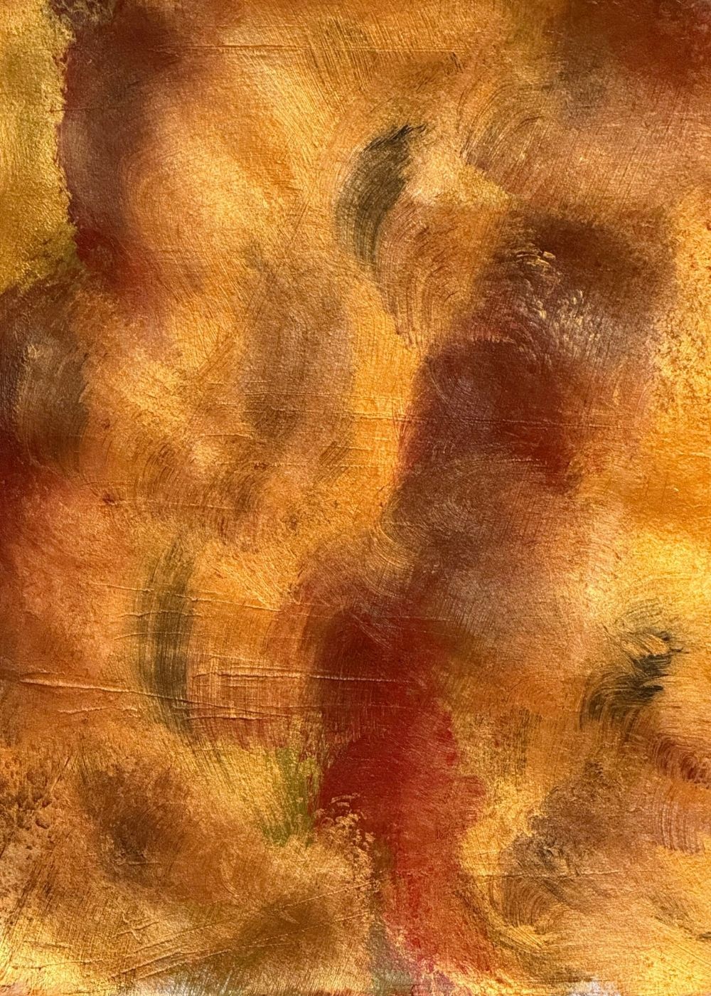 Cuadro abstracto ámbar y naranja – Amber Light | Experiment VI