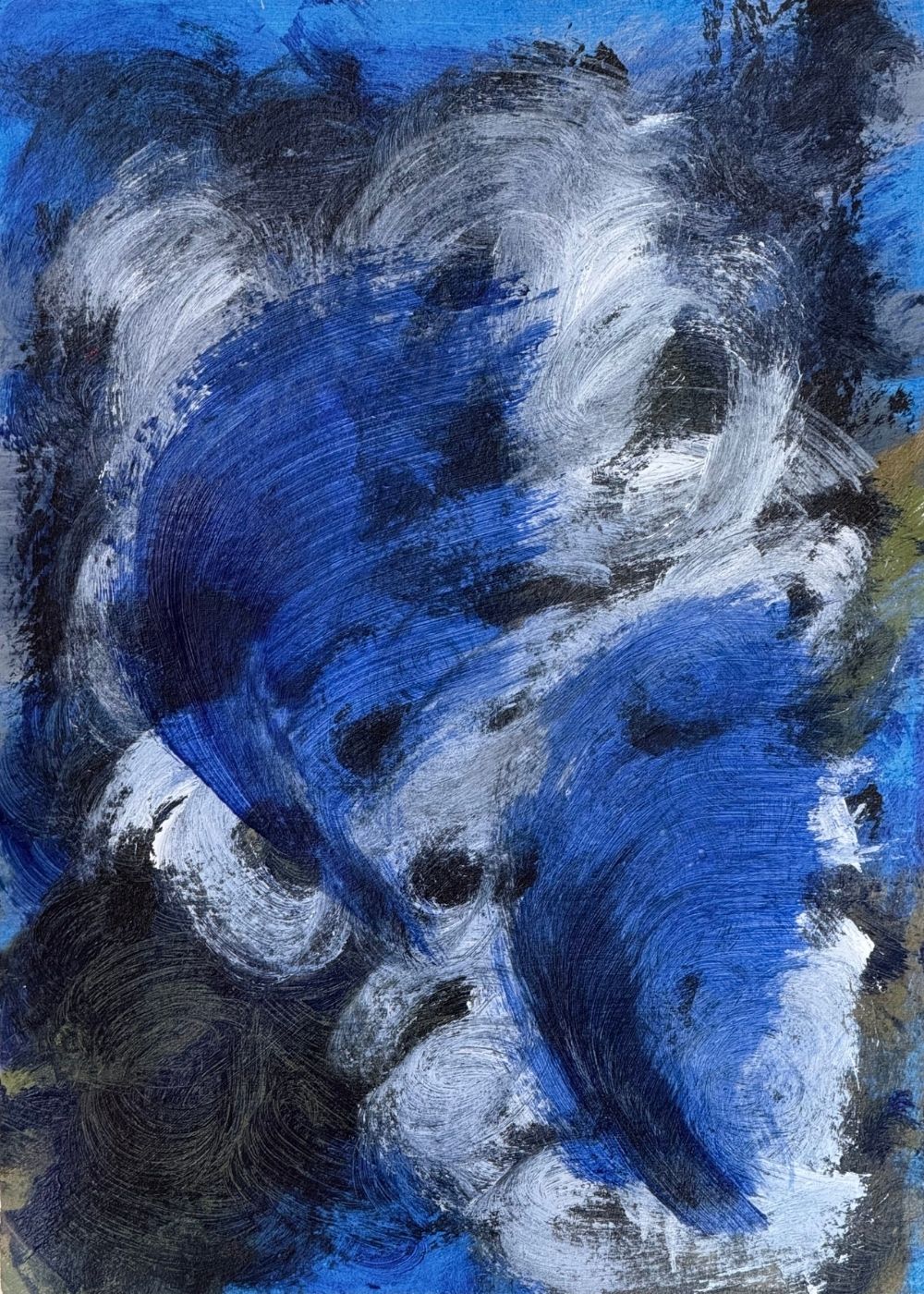 Cuadro abstracto azul y blanco – Open Space | Experiment V