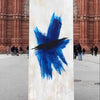 Cobalt Blue Abstract Painting – Deep Motion | Canvas I (195×80 cm)