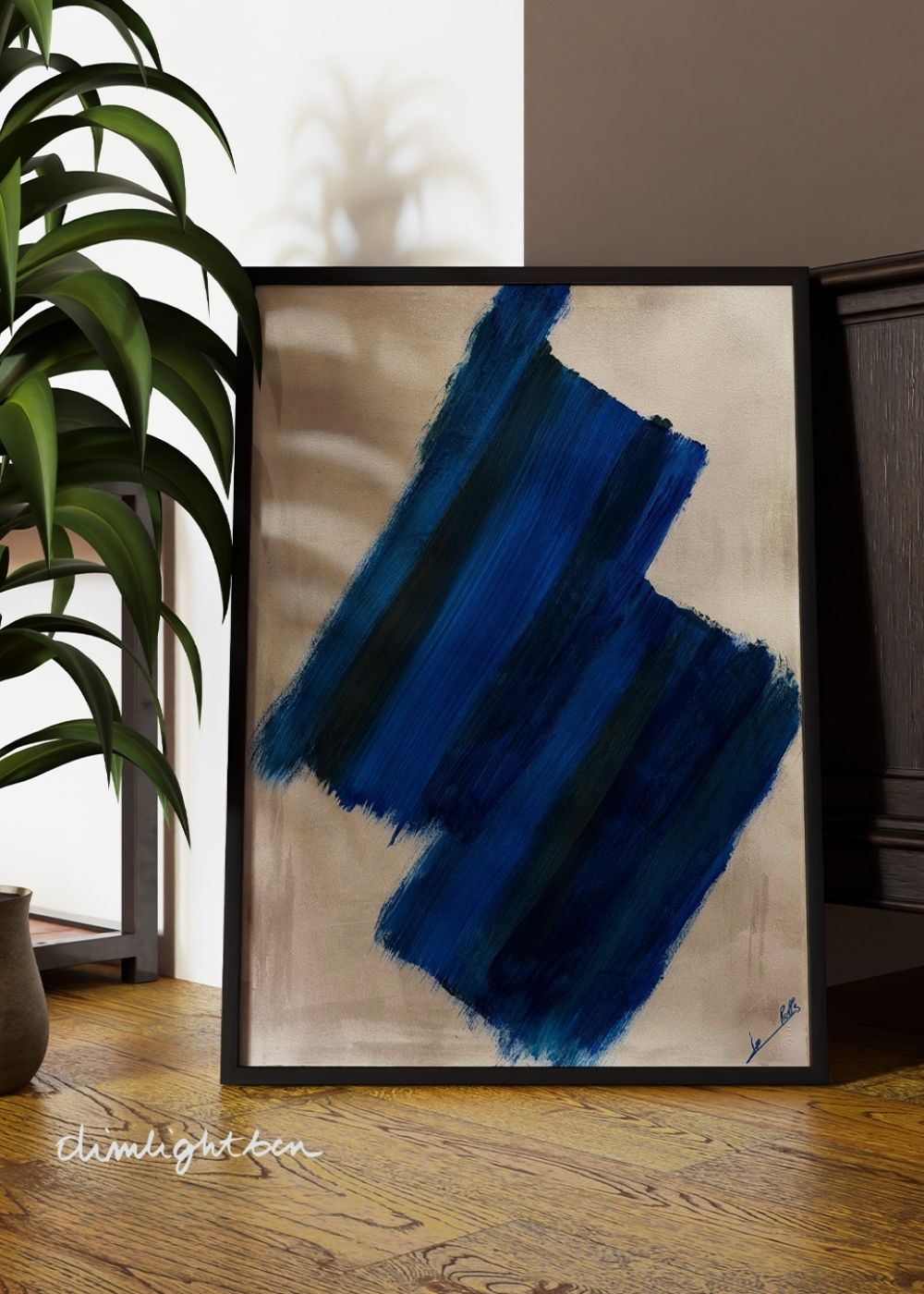 Tableau abstrait bleu profond – Deep Current | Abstraction XXIII