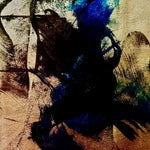 Tableau abstrait bleu gestuel – Blue Drift | Experiment XI