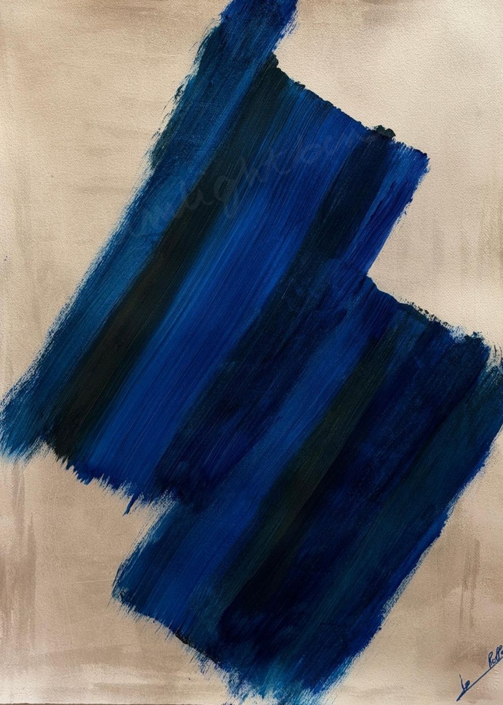 Cuadro abstracto azul intenso – Deep Current | Abstraction XXIII