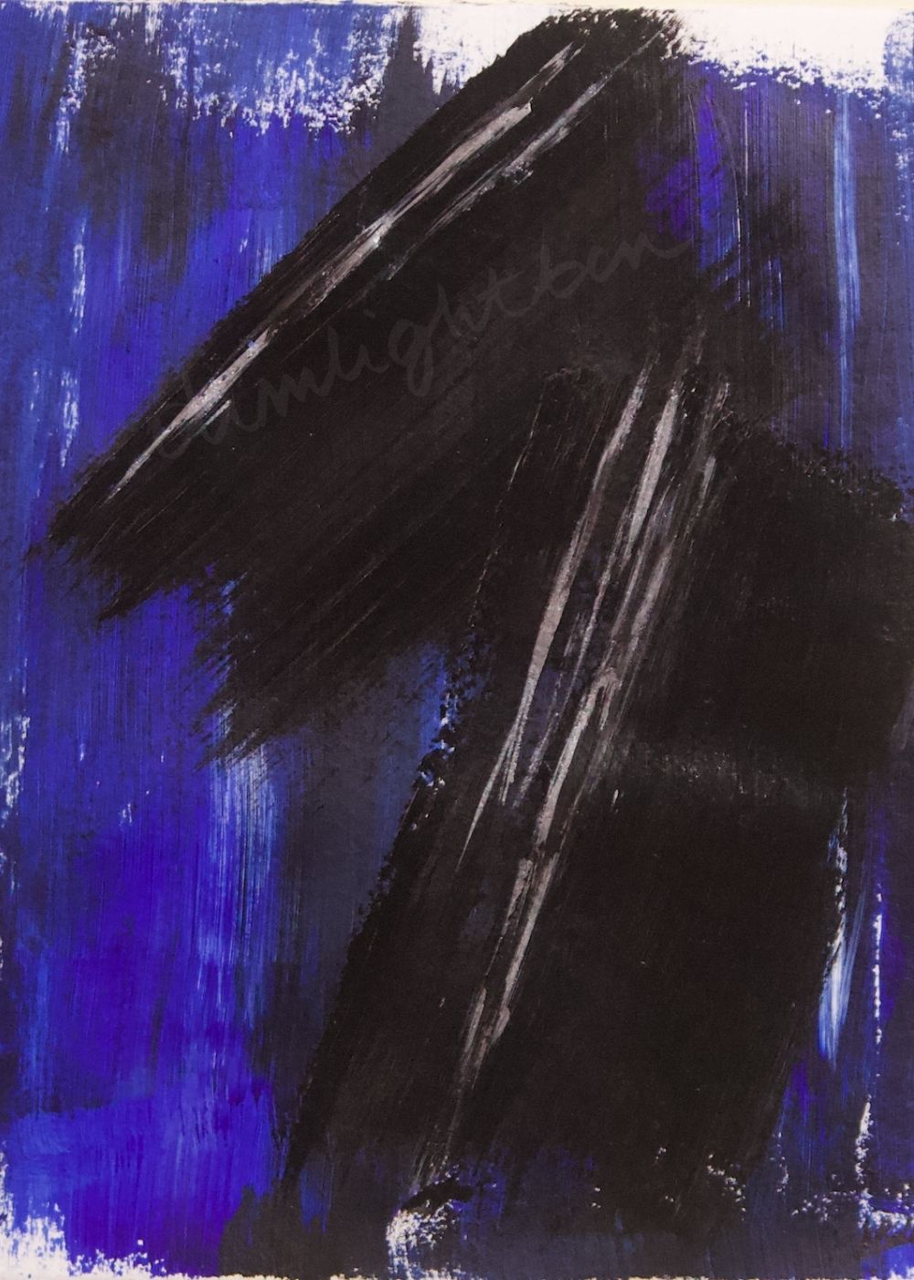 Cuadro abstracto azul oscuro – Midnight Whim | Capricci XIV