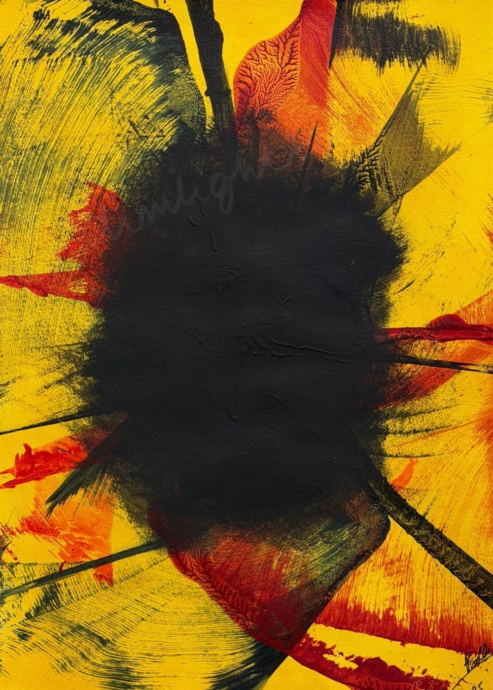 Cuadro abstracto naranja y amarillo – Warm Energy | Abstraction XXIV