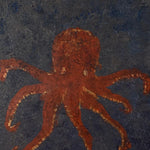 Tableau abstrait orange et gris – Octopus | Ryba VIII