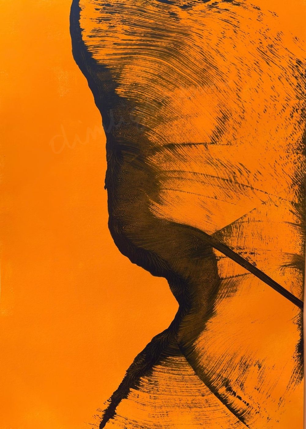 Cuadro abstracto naranja y rojo – Burning Ground | Abstraction XVI