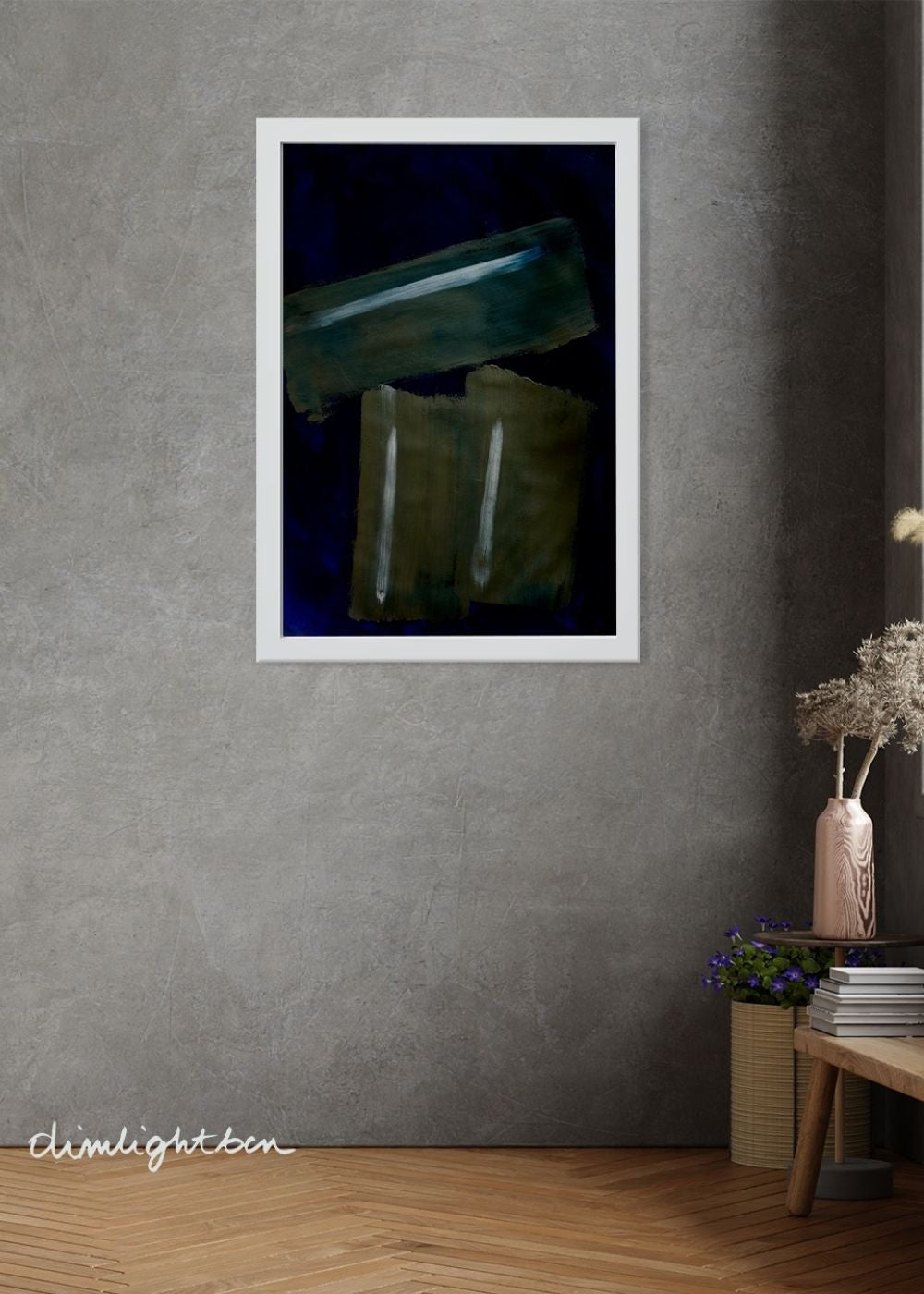 Black and Blue Abstract Painting – Dark Matter | Abstraction XXII