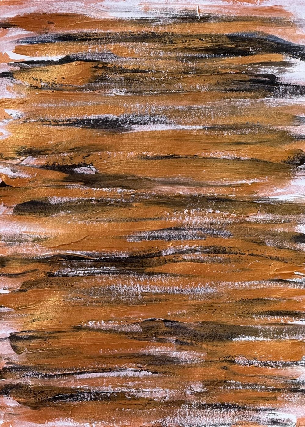 Cuadro abstracto tonos cálidos – Warm Trace | Experiment II