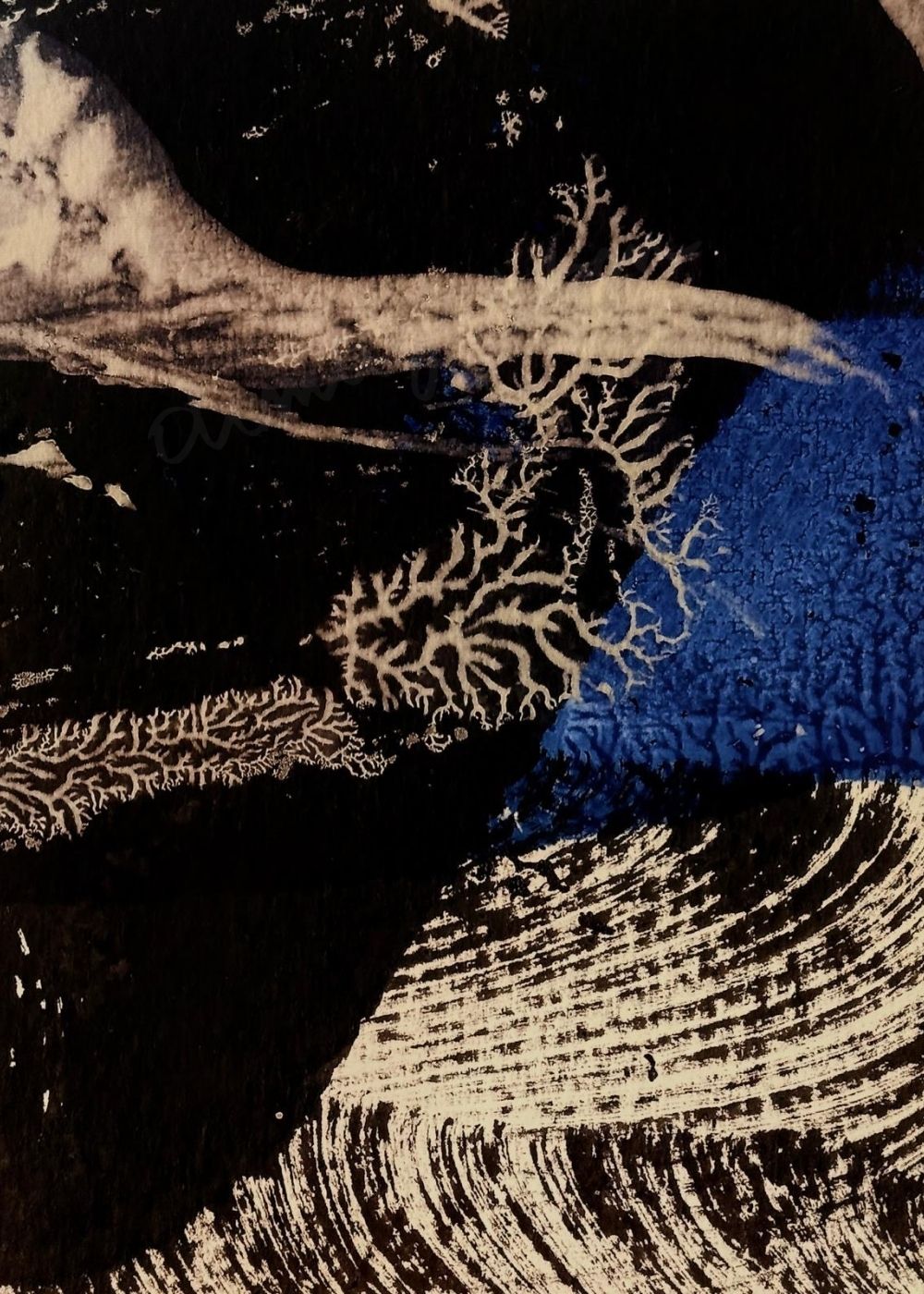 Cuadro abstracto oscuro y texturado – Raw Matter | Experiment XII