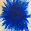 cuadro abstracto pintado a mano azul cobalto negro 100x72 cm Blue Nova Canvas VIII lino belga Marino Robles DimlightArt