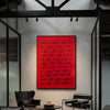 cuadro abstracto pintado a mano rojo y negro 56x76 cm abstract expressionism abstract art painting interior loft industrial Love Ryba VII Marino Robles DimlightArt