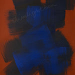 Tableau abstrait rouge et bleu – Contraste brûlant | Abstraction XXXII