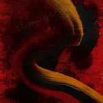 Cuadro abstracto rojo y naranja – Warm Impulse | Capricci X