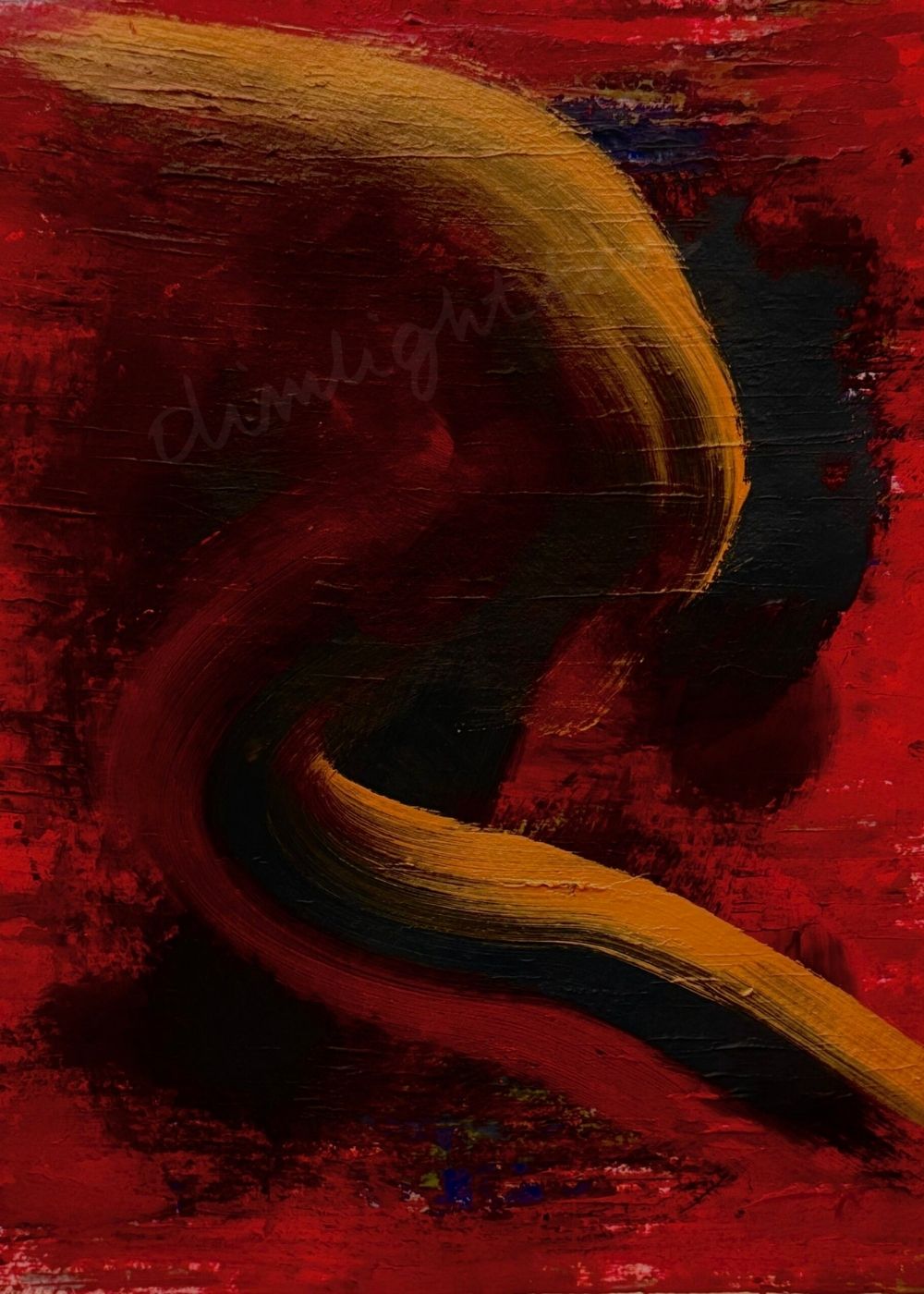 Cuadro abstracto rojo y naranja – Warm Impulse | Capricci X