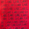 Red and black abstract painting – Love | Ryba VII (56×76 cm)