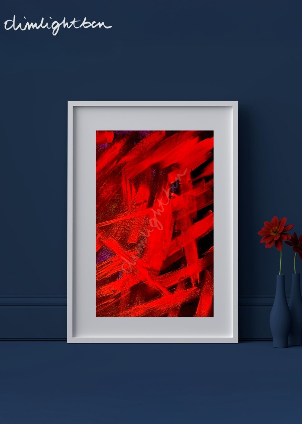 Red and Black Abstract Painting – Red Tension | Experiment XIII