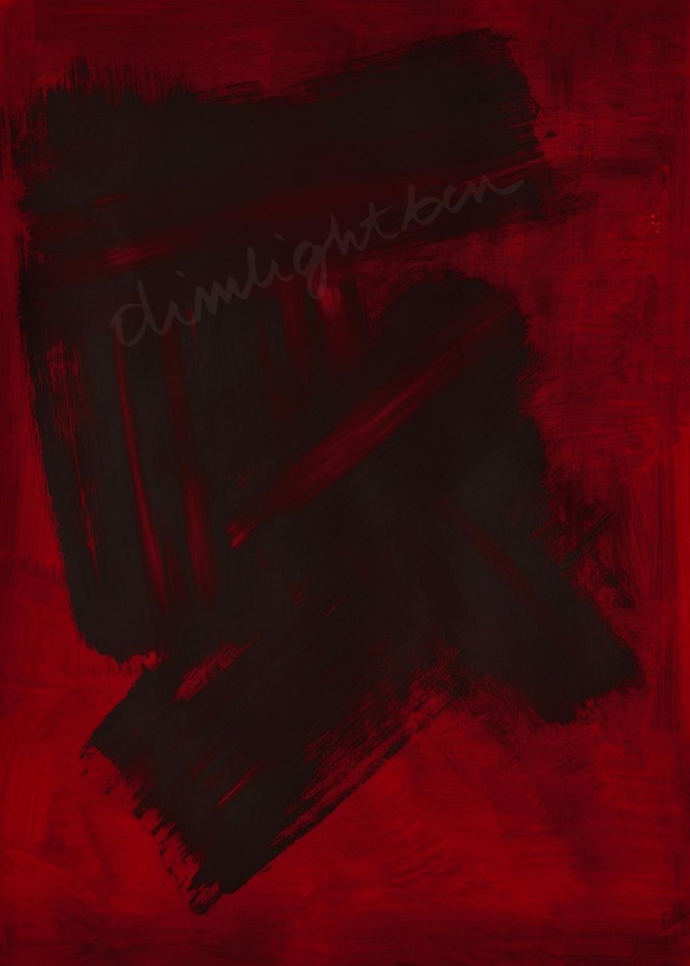 Cuadro abstracto rojo – Red Depth | Abstraction XXXIII
