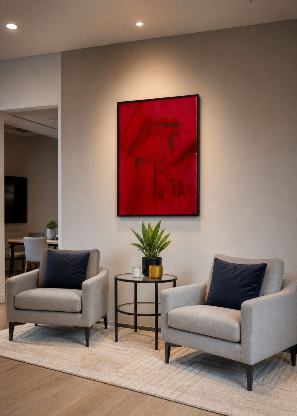 Tableau abstrait rouge – Red Structure | Abstraction XXX