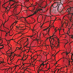 Cuadro abstracto rojo texturado – Cracked Red | Capricci VIII
