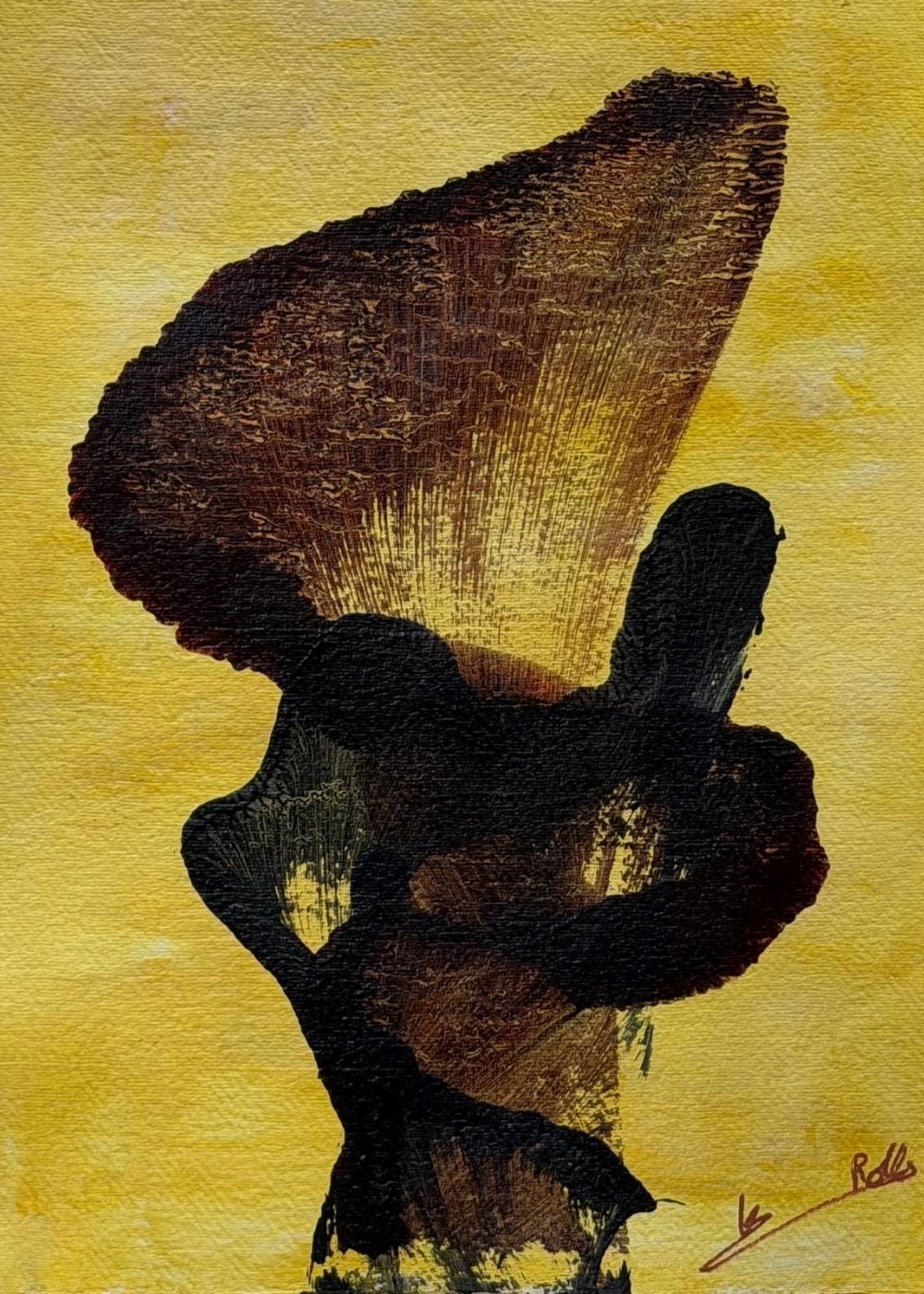 Cuadro abstracto tierra y negro – Dark Soil | Experiment XV