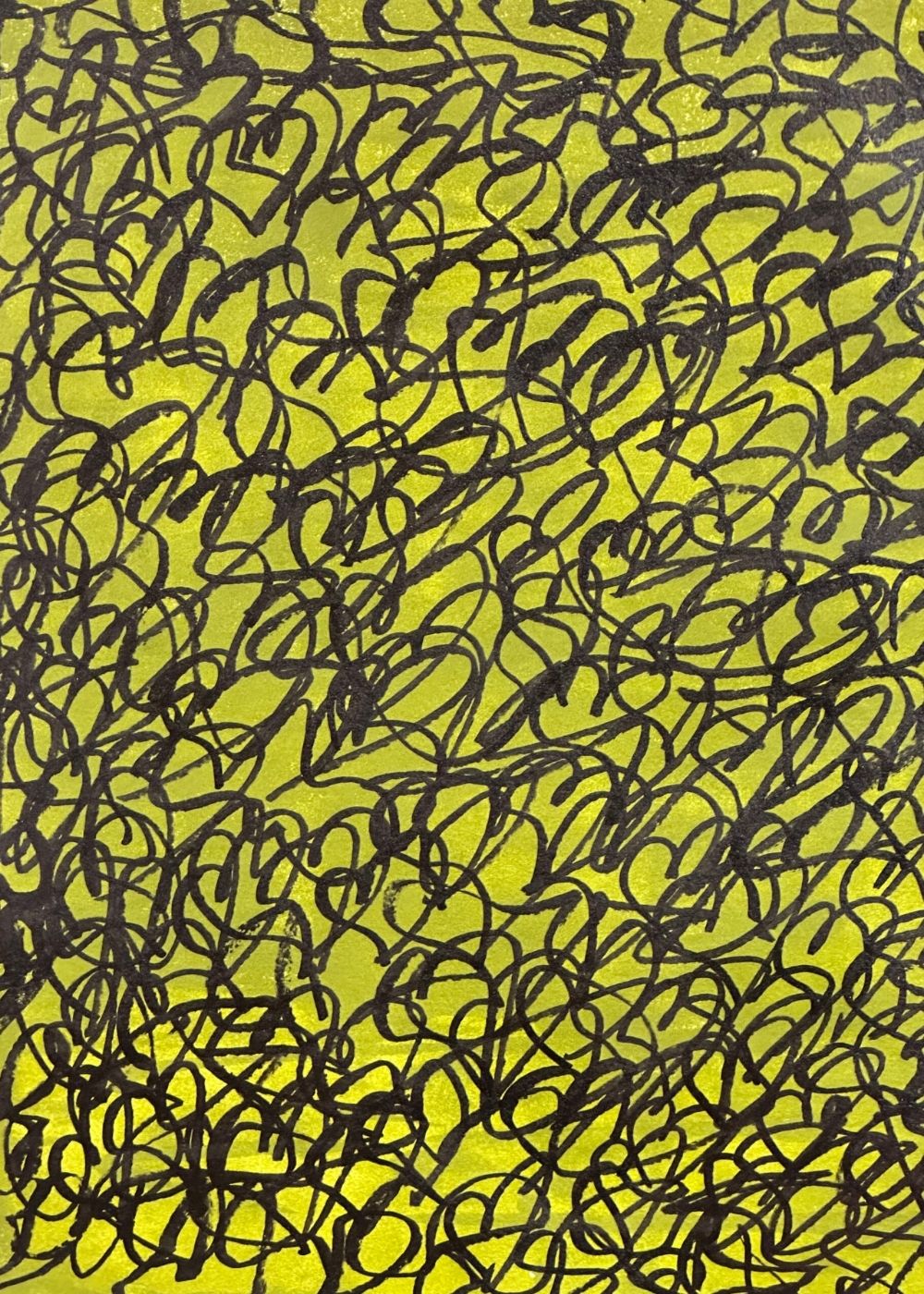 Cuadro abstracto verde y amarillo – Green Dots | Capricci IX