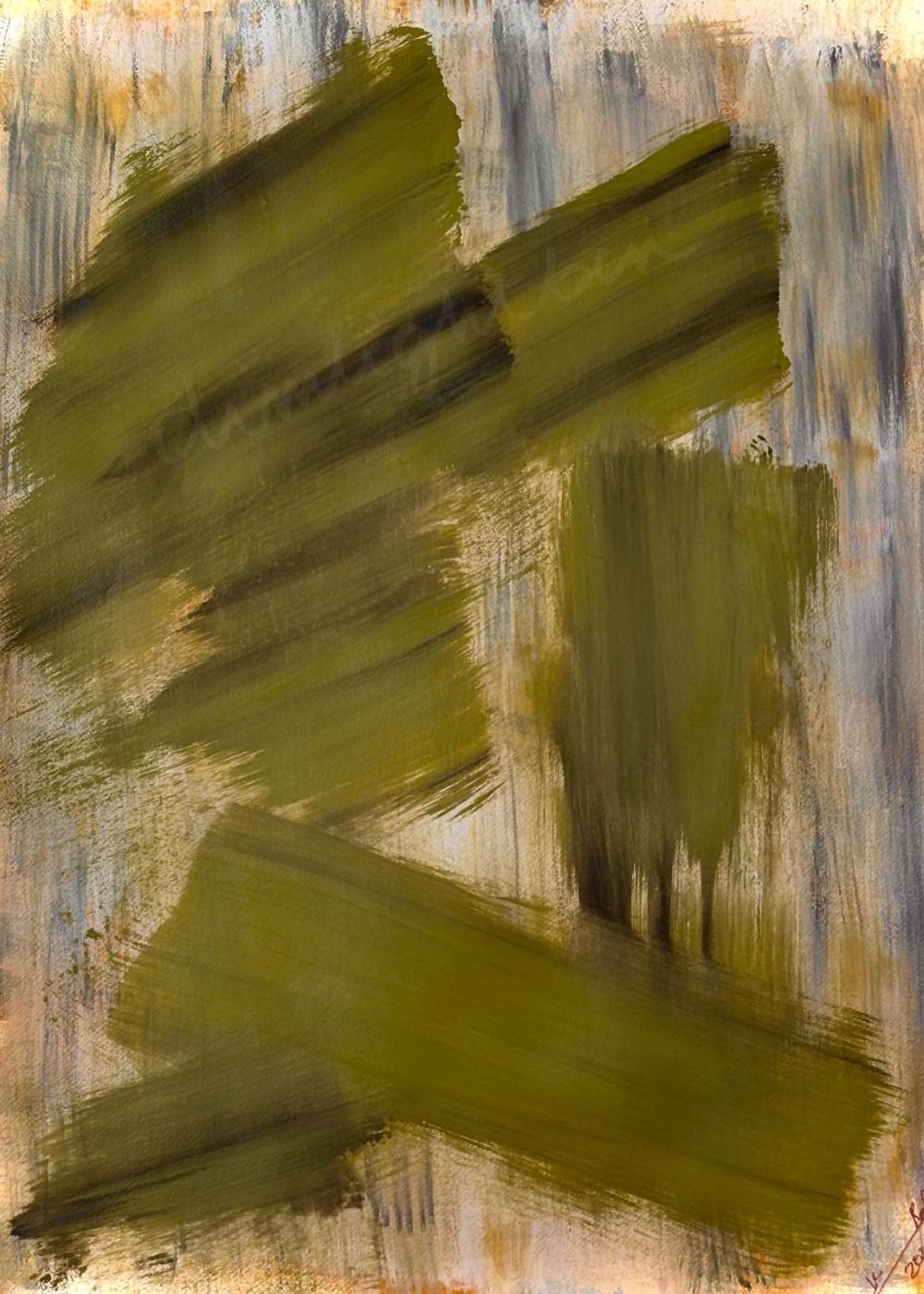 Cuadro abstracto verde – Organic Flow | Abstraction XXXIV