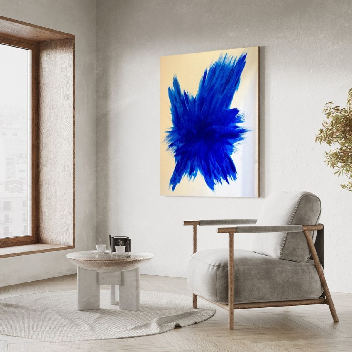 pintura-abstracta-azul-salon-minimalista-marino-robles